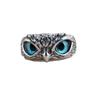 Cute Women Men Simple Design Rings Vintage Owl Frog Smiling Ring For Woman Girl Ancient Silver Color Retro Punk Jewelry Gift