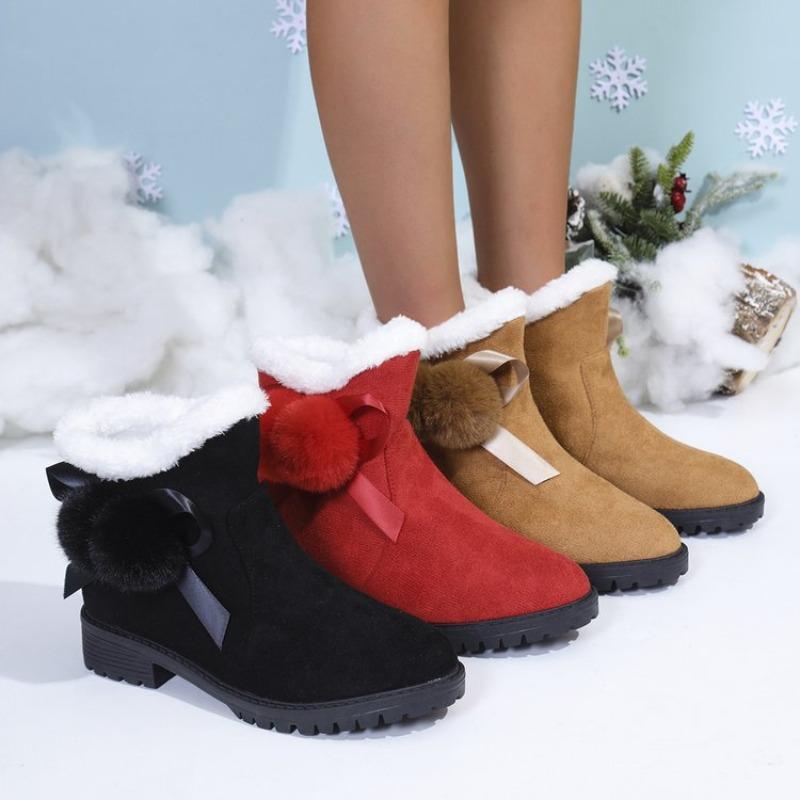 Fashion Women Snow Boots Winter New Thick Plush Non-slip Boots Women Fashion Warm Fur Shoes for Women Outdoor Casual Comfortable Shoes