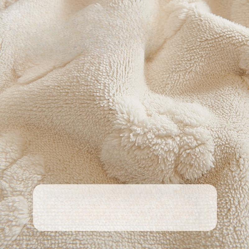 Cream Wind Sofa Cushion  New Autumn And Winter Plush Sofa Cushion Cloth Straight Row Three-Person Non-Slip Sofa Cushion