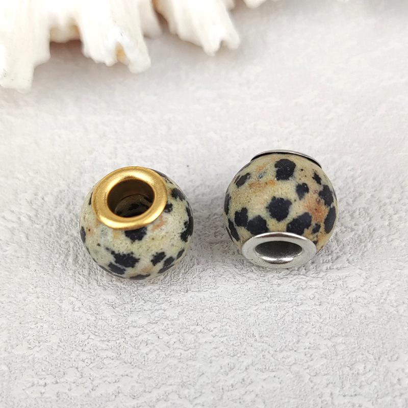 Green Aventurine Large Hole Crystal Beads for DIY Jewelry and Eye Pin Pendant Creations