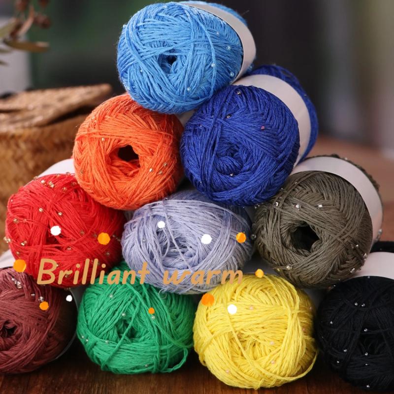 40g/roll Jade Bead Cotton Linen Thread Bead Cotton Thread Handmade Crochet Craft Sweater Hat Doll Scarf DIY Zero Base Knitting