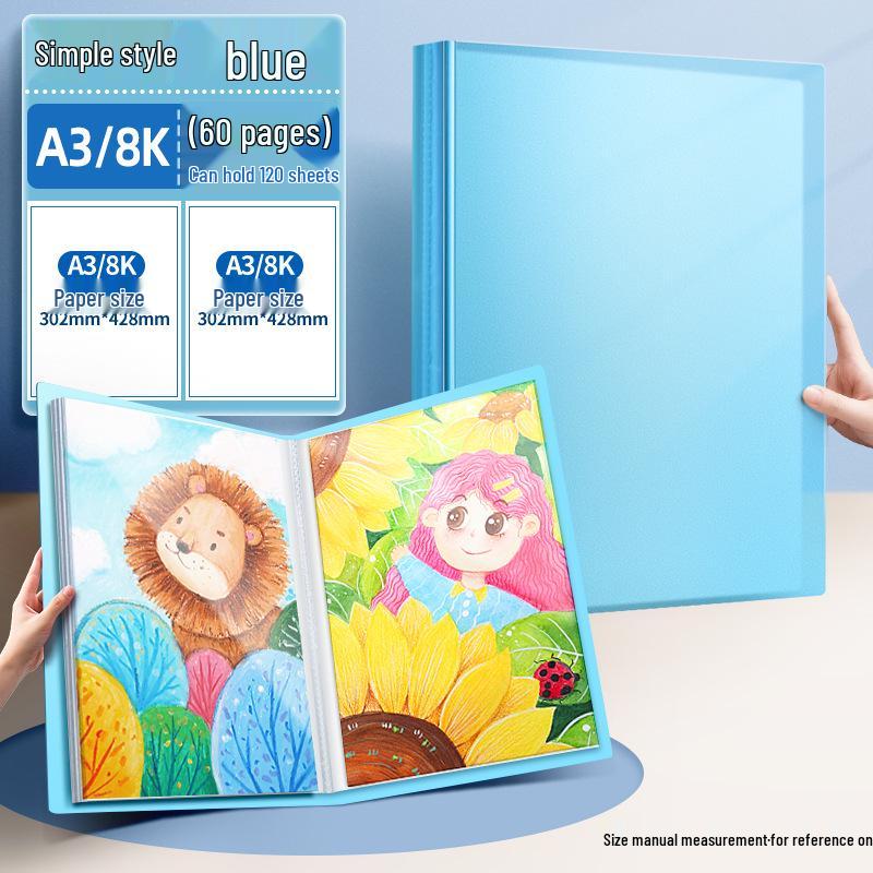A3 Children's Art Portfolio: 8K Volume for Paintings, Certificates & Drawings