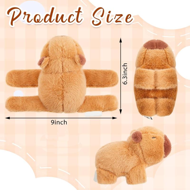 Animal Slap Bracelets Stuffed Animal Capybara Huggers Slap Bracelets Capybara Plush Toy Wrist Stuffed Animal Slap Band for Kids