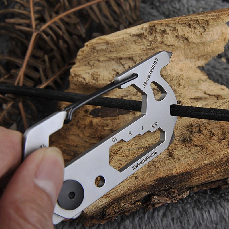 Multifunktions Klettern Karabiner EDC Schlüsselanhänger Gear Outdoor Werkzeuge Camping Wandern