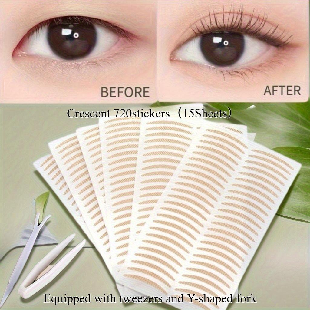 480/720pcs Invisible Eyelid Tape, Double Eyelid Stickers with Eye Makeup Tools - Experience The Magic of Breathable Fiber Double Eyelid Tape,