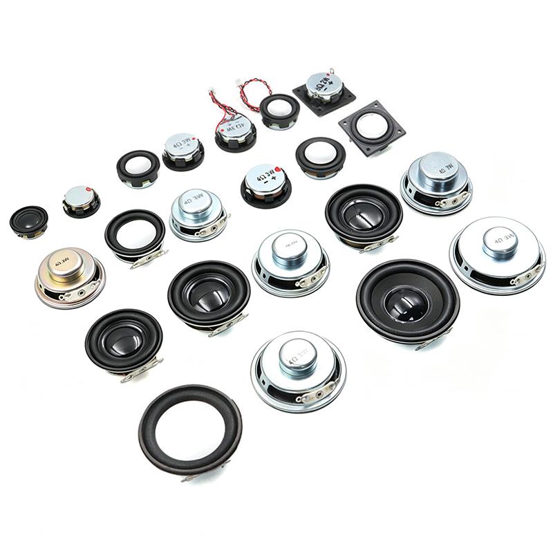 Kulatý širokopásmový reproduktorový měnič 4Ohm 3W Mini reproduktor 20 až 50 mm Audio reproduktor pro DIY Bluetooth reproduktor Elektronický projekt
