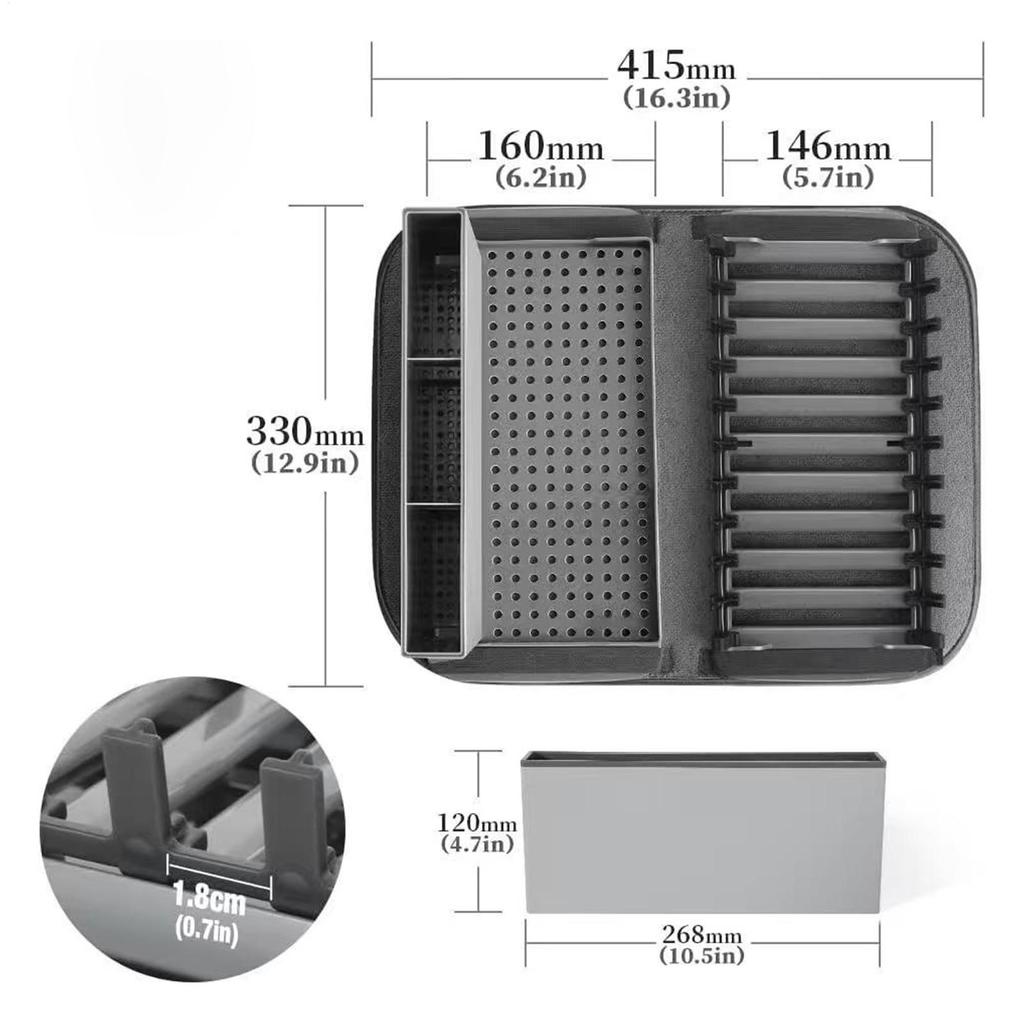 Dish Drying Mat Super Absorbent Non-Slip with Utensil Holder Dish Racks for Kitchen Counter for Cup Plate Tableware Pots Pans