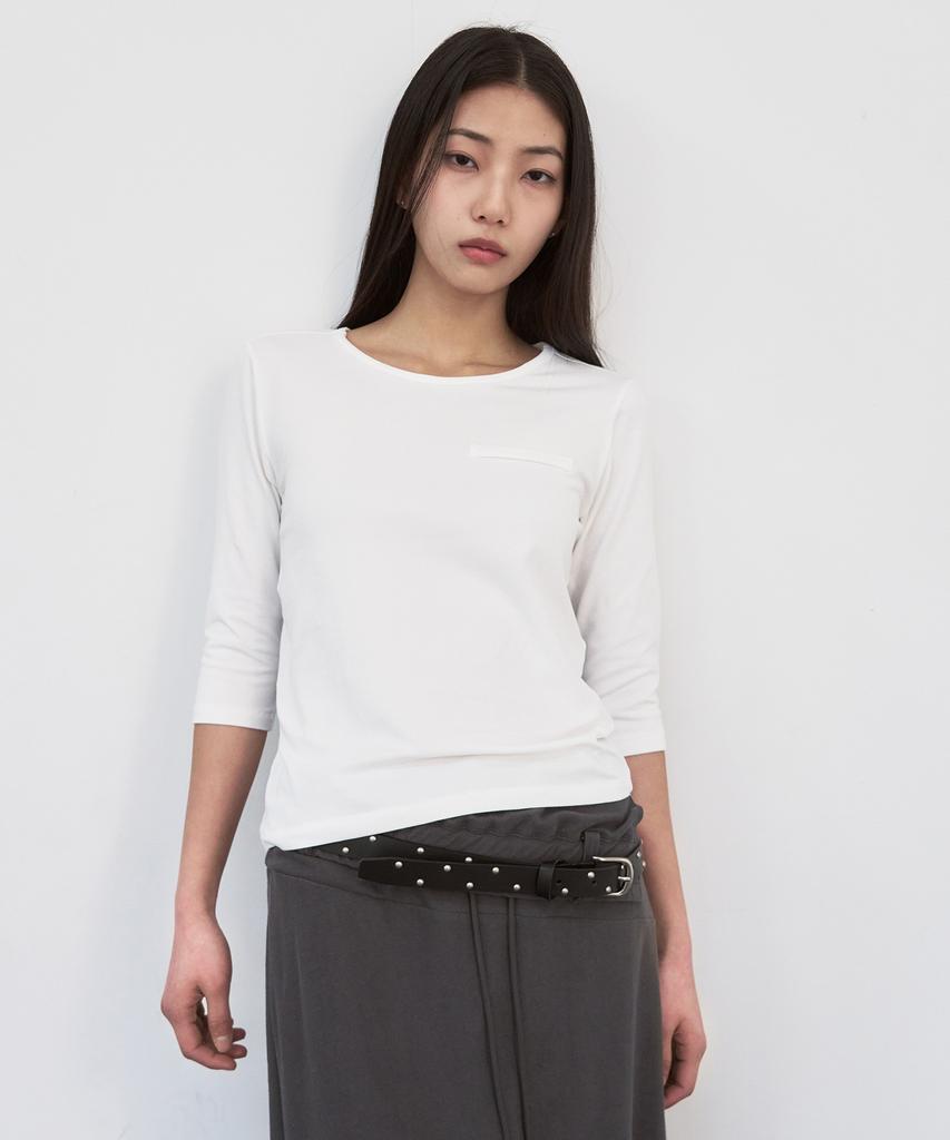 SIS A Studded Slim Cow Leather Belt [Black]