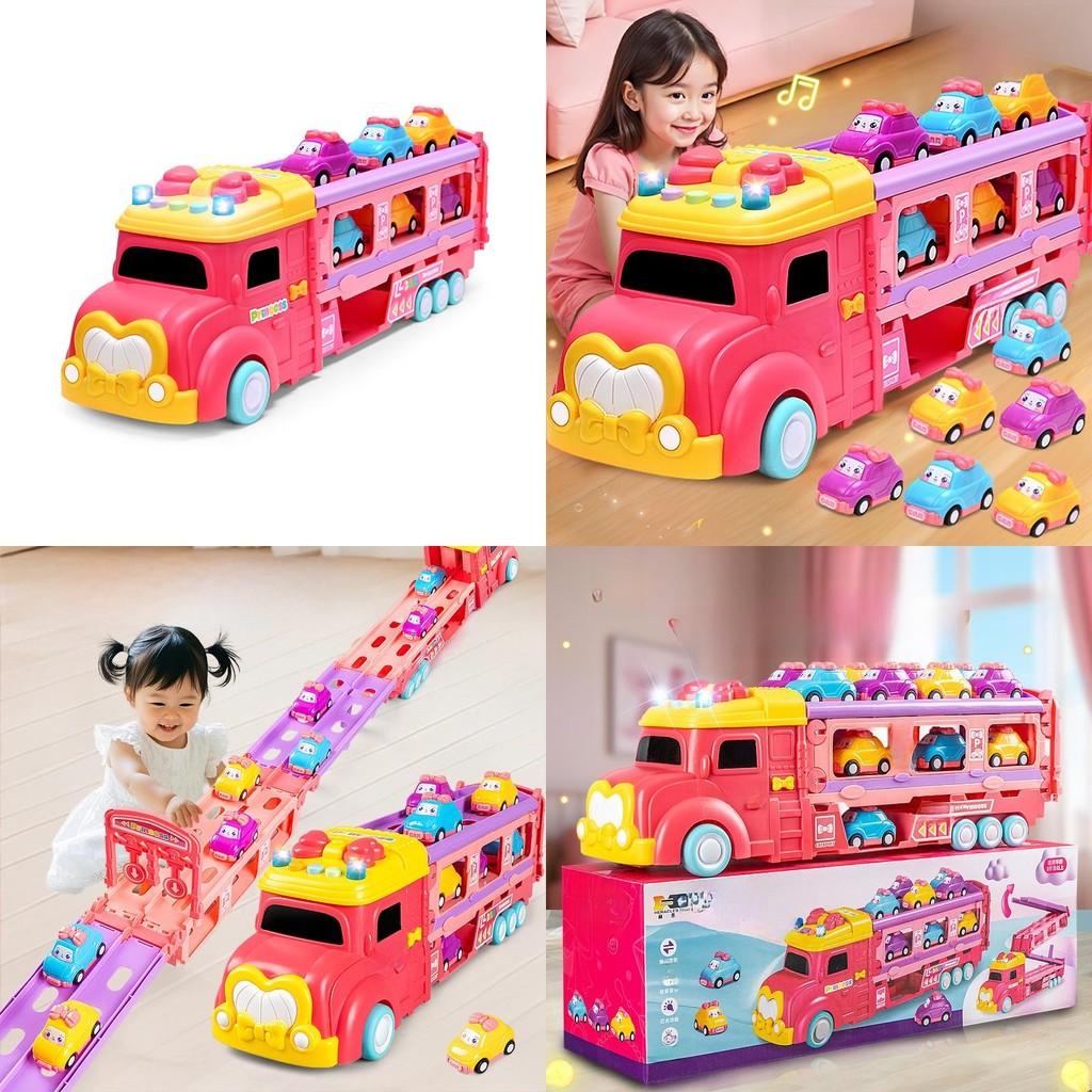 Childrens Inertia Toy Car Set With Foldable Deformation And Sound Design