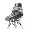 Printing Shell Chair Cover Short Back Scandinavian Chair Covers Adjustable Dining Room Seat Covers For Bar Party Wedding Hotel