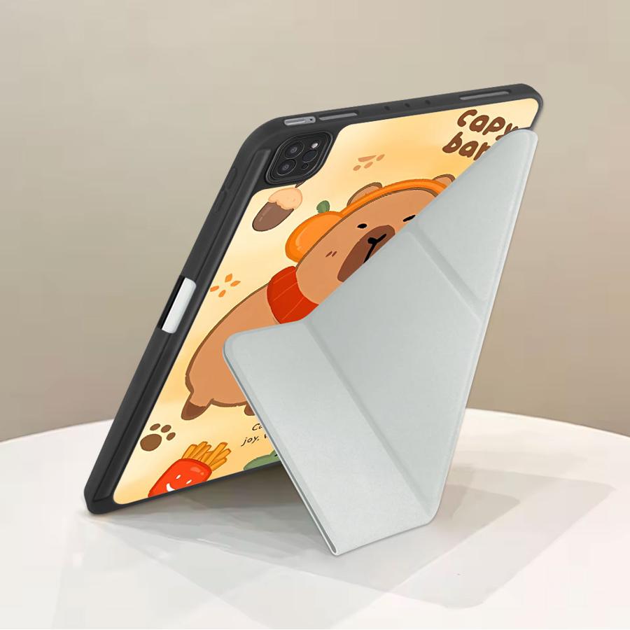 Holder Cover Tablet Case For iPad Pro 11th 10th 9th 8th 7th 12.9inch Pro 2025 Air 4 5 M3 M2 1 2 M4 11inch Mini 6 7 Capybara