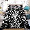 Skeleton Goat Satanic Pentagram 666 Duvet Cover Set Style Bedding Soft Laundry Cotton Bed Student Dormitory Gift Home Textile