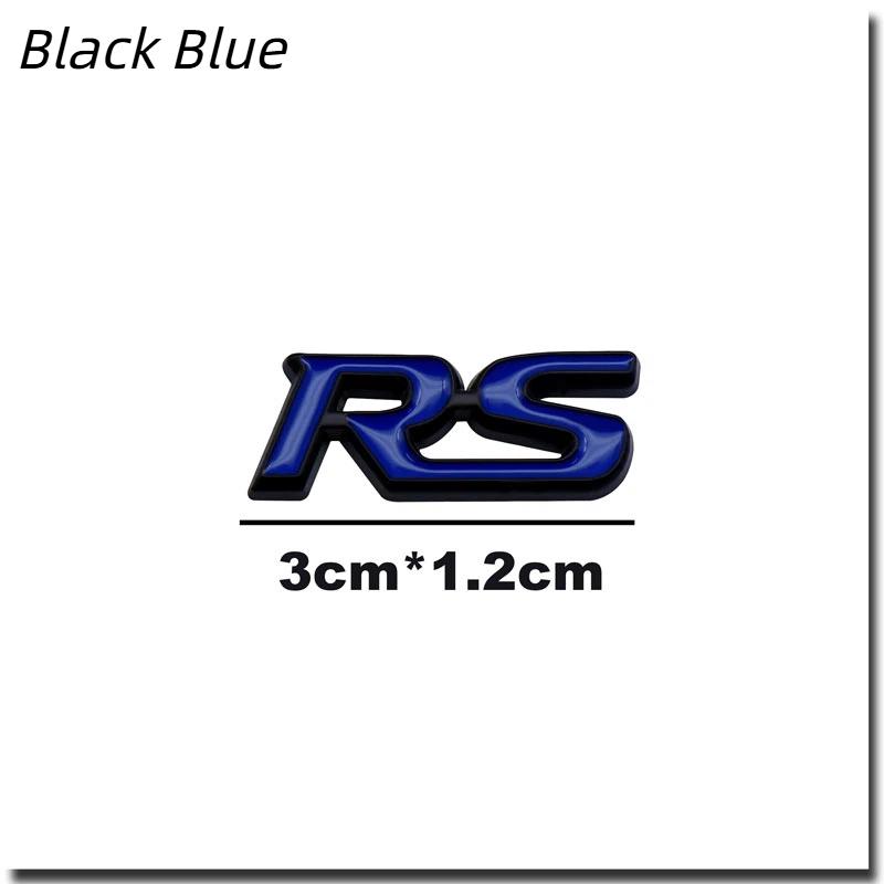Metal RS Emblem Car Interior Metal Sticker Steering Wheel Dashboard Decal Badge For H+onda Civic C+hevrolet F+ord Focus RS Accessories