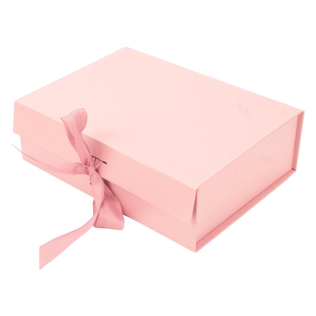 Gift Boxes Folding Pure Color Reusable Gift Wrap Boxes with Ribbon for Storing Jewelry Candies