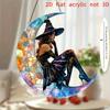 2D Flat Pendant Moon Sun Catcher Acrylic Window Decoration Suitable for Living Room, Porch,courtyard Garden Porch Pendant,window Decoration,witch Gift