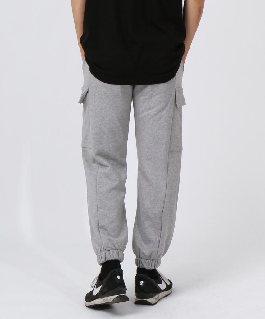 Deoseutoli Sweat Cargo Jogger Pants (Grey)