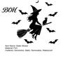 Spooky Party Window Decor Halloween Witch Black Cat Static Stickers, Waterproof PVC Silhouette Decals, Stickers Removable Wall Art for Home Glass Door