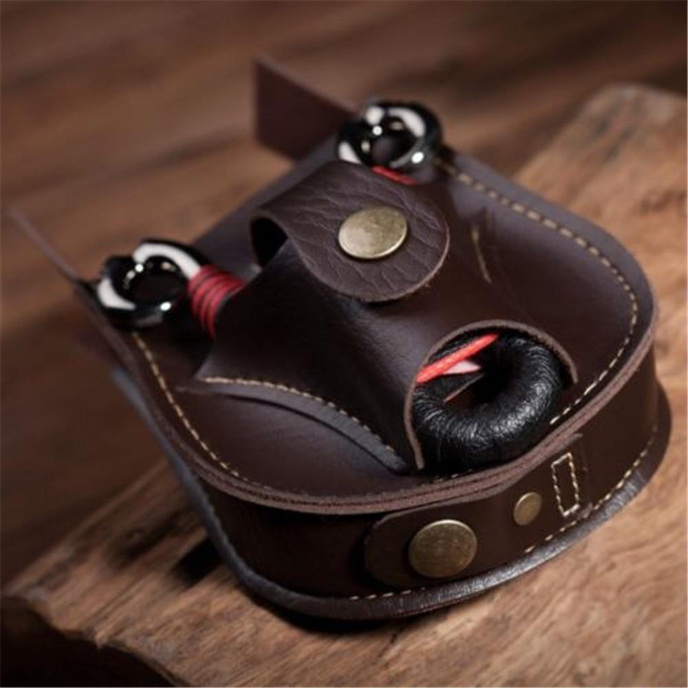 Shot Bag Waist Case Katapult Steel Balls Pouch Leder Holster Games Shoot