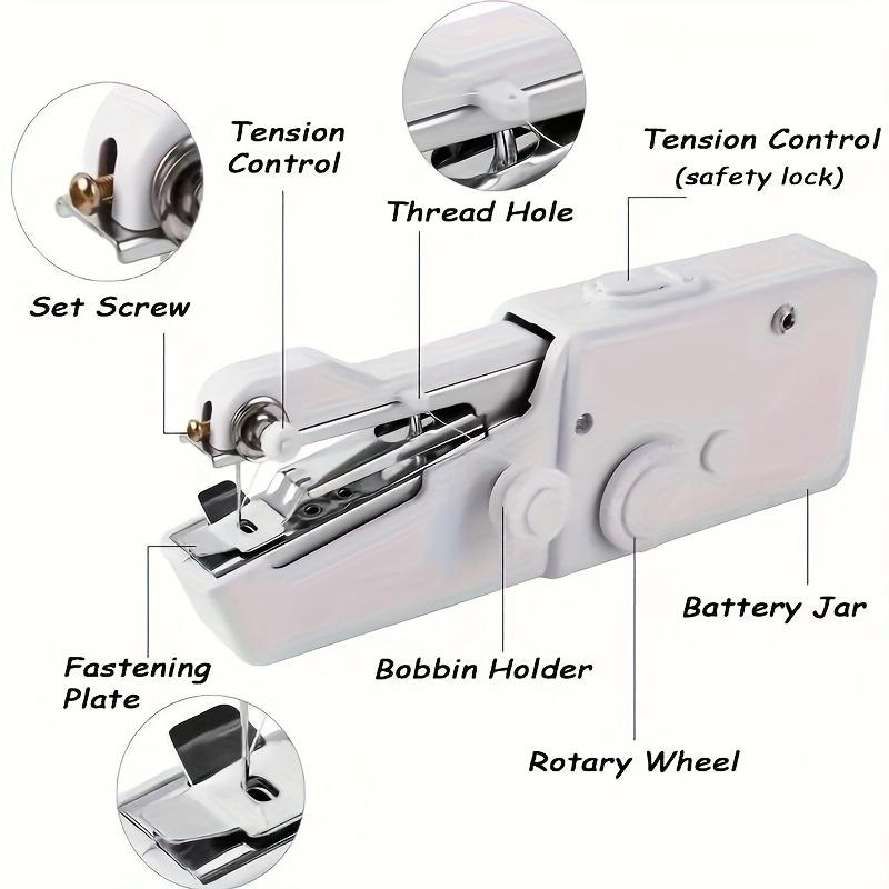 Portable Handheld Multifunctional Electric Sewing Machine Battery Powered Mini Sewing Machine for Home, Travel & DIY