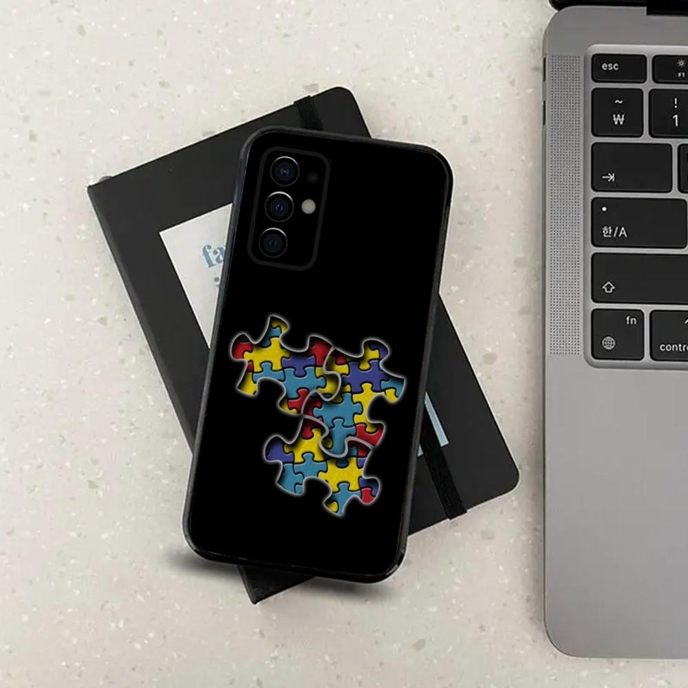 

Autism support pzzle Phone Case For Samsung S24,S21,S22,S23,S30,Ultra,S20,Plus,Fe,Lite,Note,10,9,5G Black Soft Cover Samsung S30Ultra5G