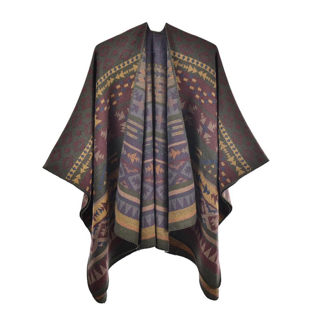 Autumn/Winter Ethnic Bohemian Knit Shawl Cloak