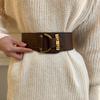 Simple leather elastic belt belt belt European and American retro temperament waist chain feeling versatile waist seal