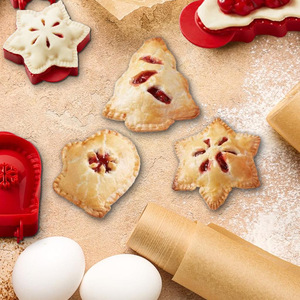 Fall Mini Hand Pie Molds Dough Presser Tools Halloween Christmas Pocket Pie Mould Apple Pumpkin and Acorn Shape Baking Tools