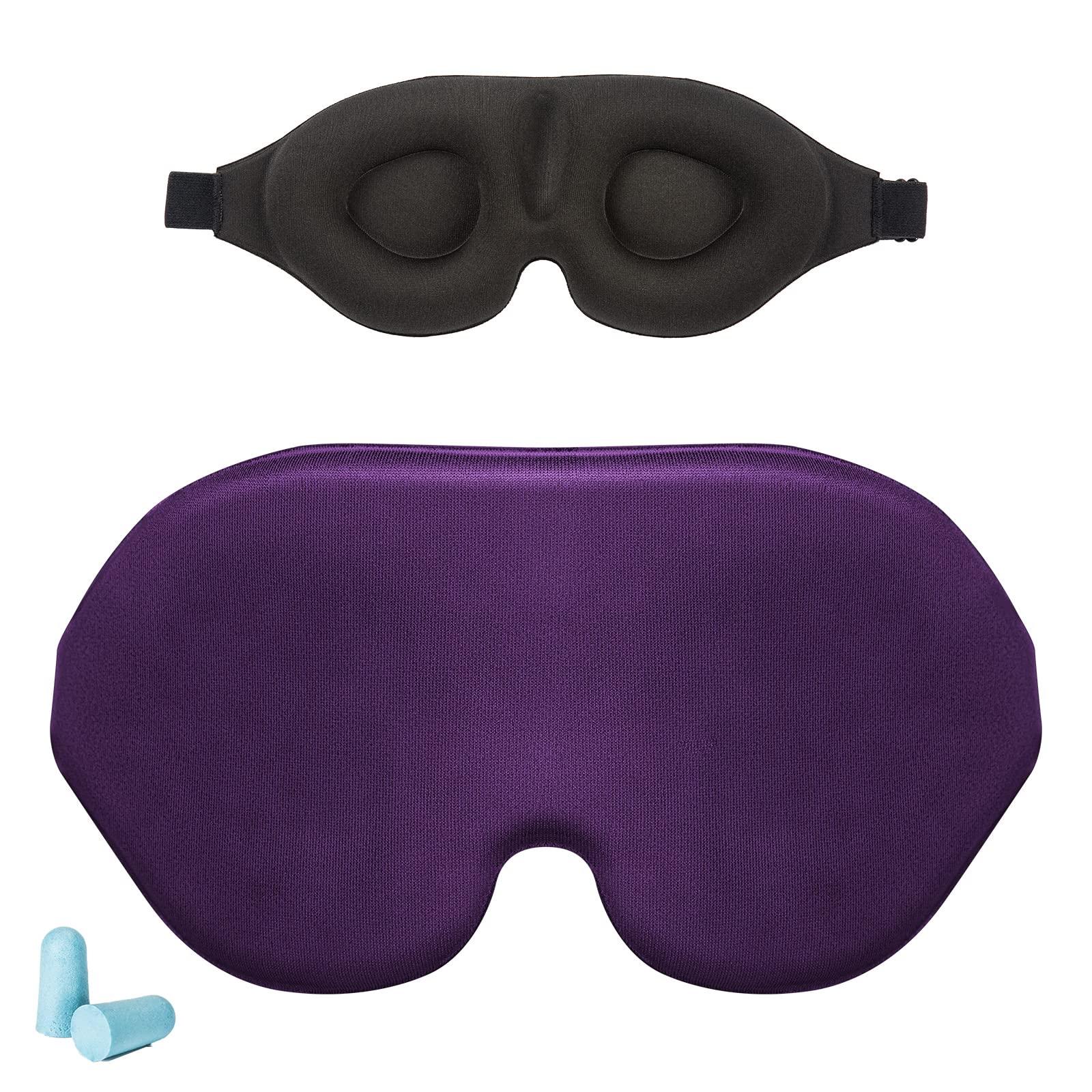 

Sleeping Eye Perfect for Comfortable No Silky Memory Perfect for Business Includes Earplugs and Storage Bag Mask, Sleeping, Sleep, Blindfold, Travel,