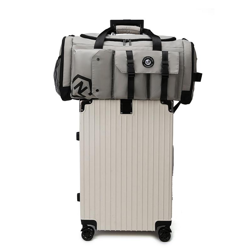 Large-capacity Travel Bag, Trendy Double-back Sports Bag for Men and Women, Thickened and Wear-resistant Business Trip Luggage Bag
