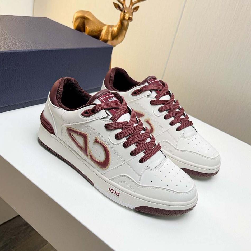 White White Shoes European Station Versatile Shoes Mid Top Shoes Fashion Letter Casual Shoes Men's Leather High End Sports Shoes Men