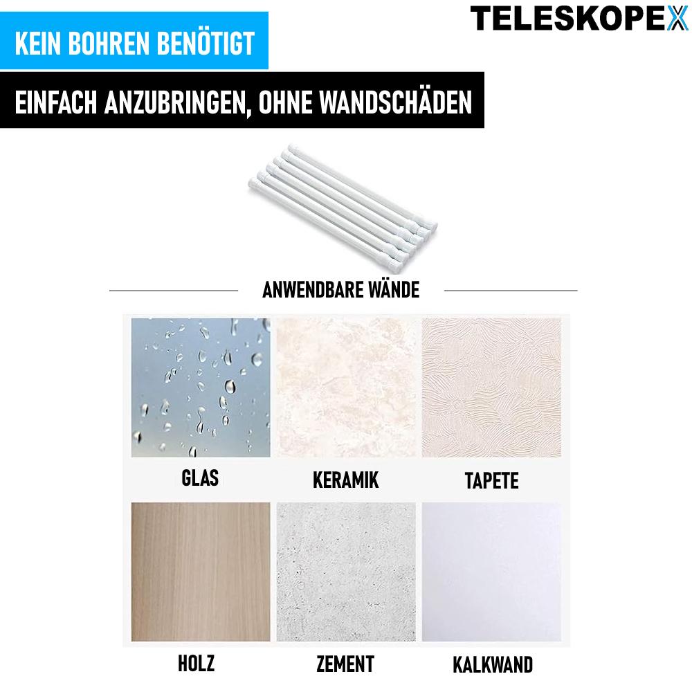 TELESKOPEX 6pcs Telescopic Rod Cabinet Rods Clamping Rod Tension Rods Cabinets
