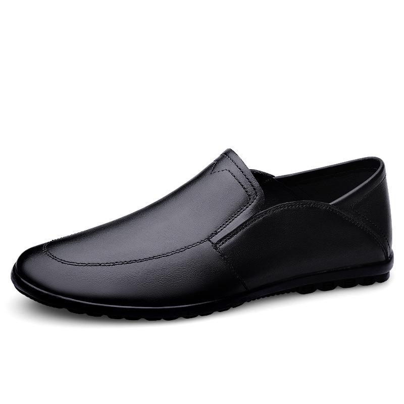 Men's shoes 2025 summer new trend flat-bottomed foot two wear stepping on heels leather shoes fashion outdoor business casual shoes men
