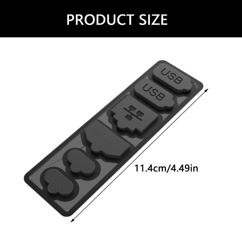 Dust Plug Game Consoles Host Silicone Dust Protectors for NS2 LAN Type-C USB Dustproof Plug Black