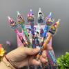 New Arrival Demon Hunters KPOP Theme Acrylic Patch Gel Pen, Press Type Neutral Ball Pen Student School Study Stationer