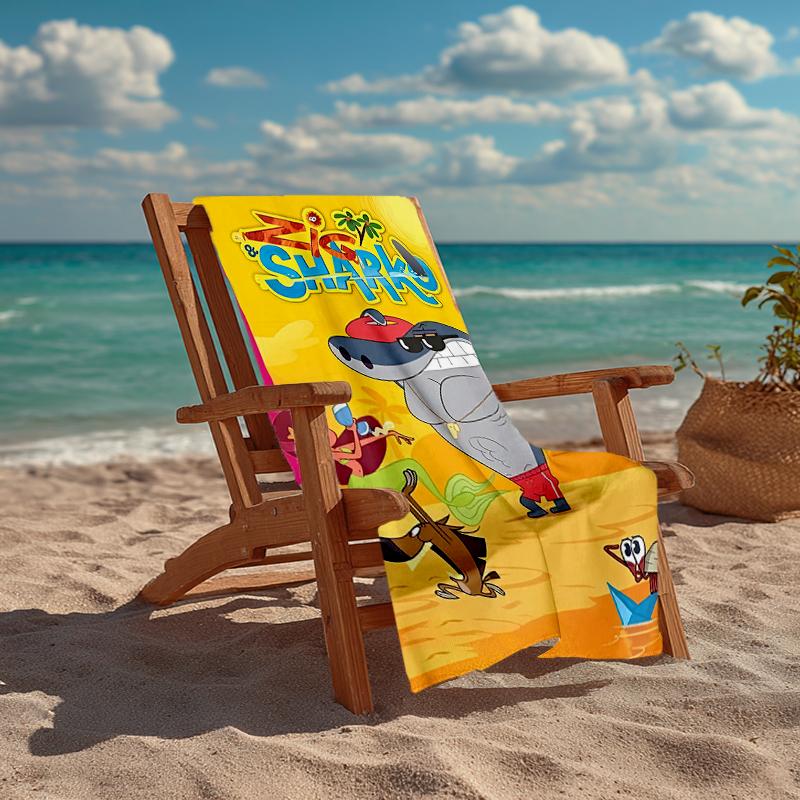 Ultra-Soft Beach Towel with Zig & Sharko Theme,Ideal for Pool - Camping, Diving - Perfect Travel Essential, Vibrant Beach Towel.