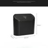 Car Flip Top Trash Can Interior Trash Storage Organizer Storage Box Black ABS Square Universal Organizer Interior Accessories