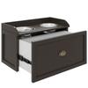 Elevated Dog Bowls, 2-in-1 Bowl Holder Storage, Drawer, 2 Bowls, 60 x 30 x 36 cm, Coffee Brown