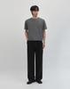 WORK ON BODY OFF (Regular) Airbit Cooling Solid Semi-Overfit Short Sleeve T-Shirt [Charcoal]