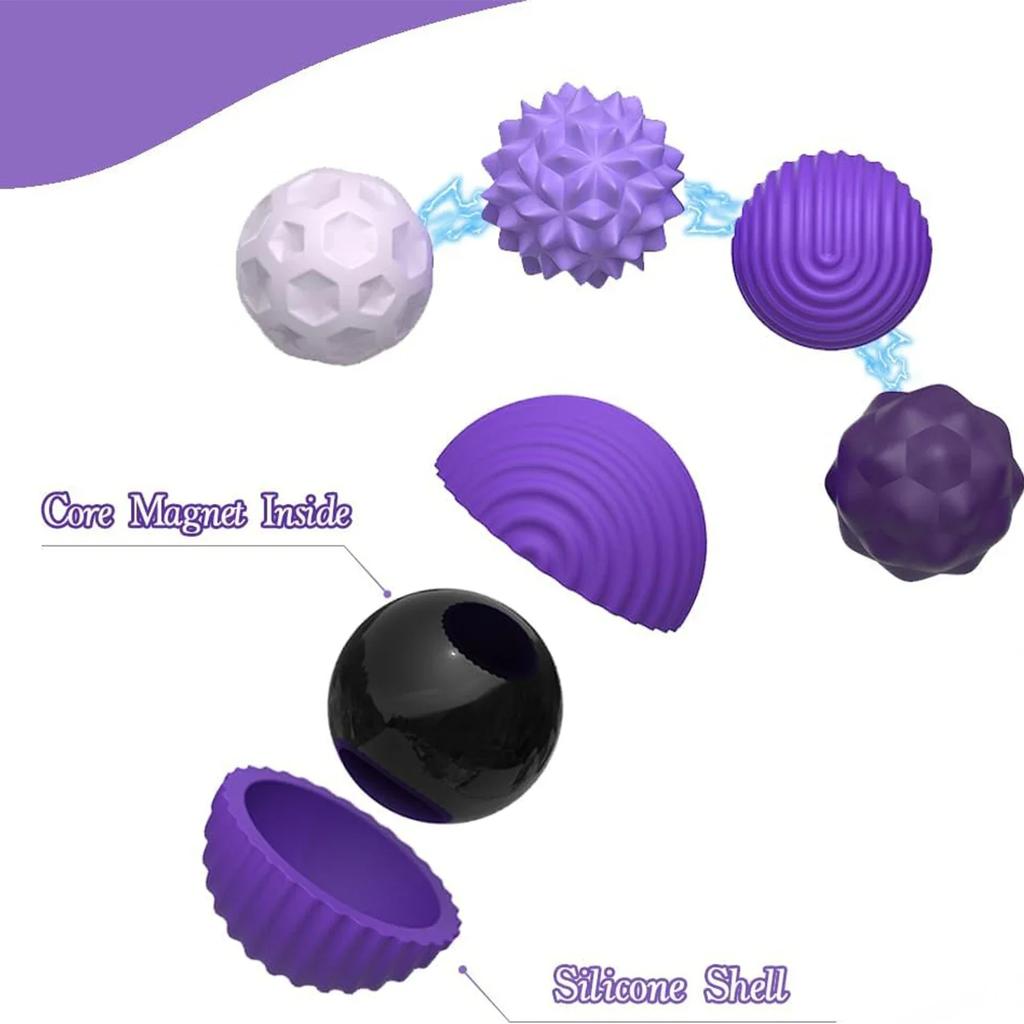 Magnetické silikonové senzorické kuličky Fidget hračka Úzkostné kuličky Autismus Uklidňující Fidgeting hračka Dítě Dospělí Úleva od úzkosti Stres Senzorická hračka