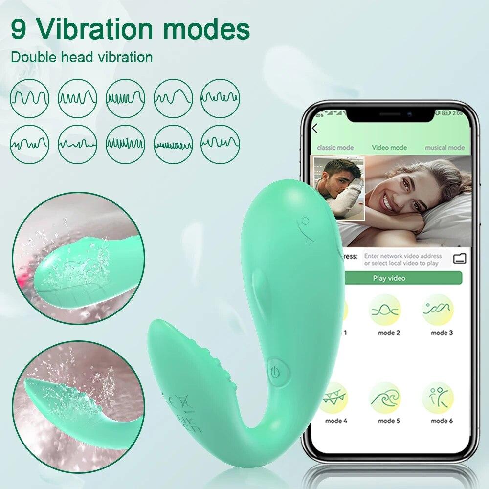 Powerful APP Bluetooth Vibrator for Women Panties with 2 Motors G Spot Dildo Massager Vibrating Love Egg Sex Toys for Adults