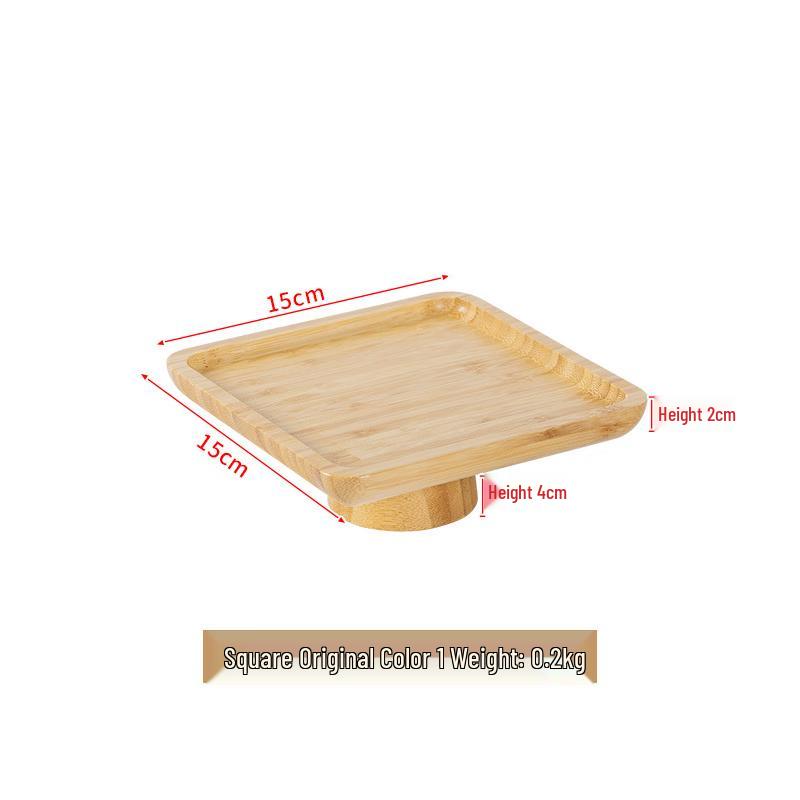 Винтажный деревянный поднос на подставке