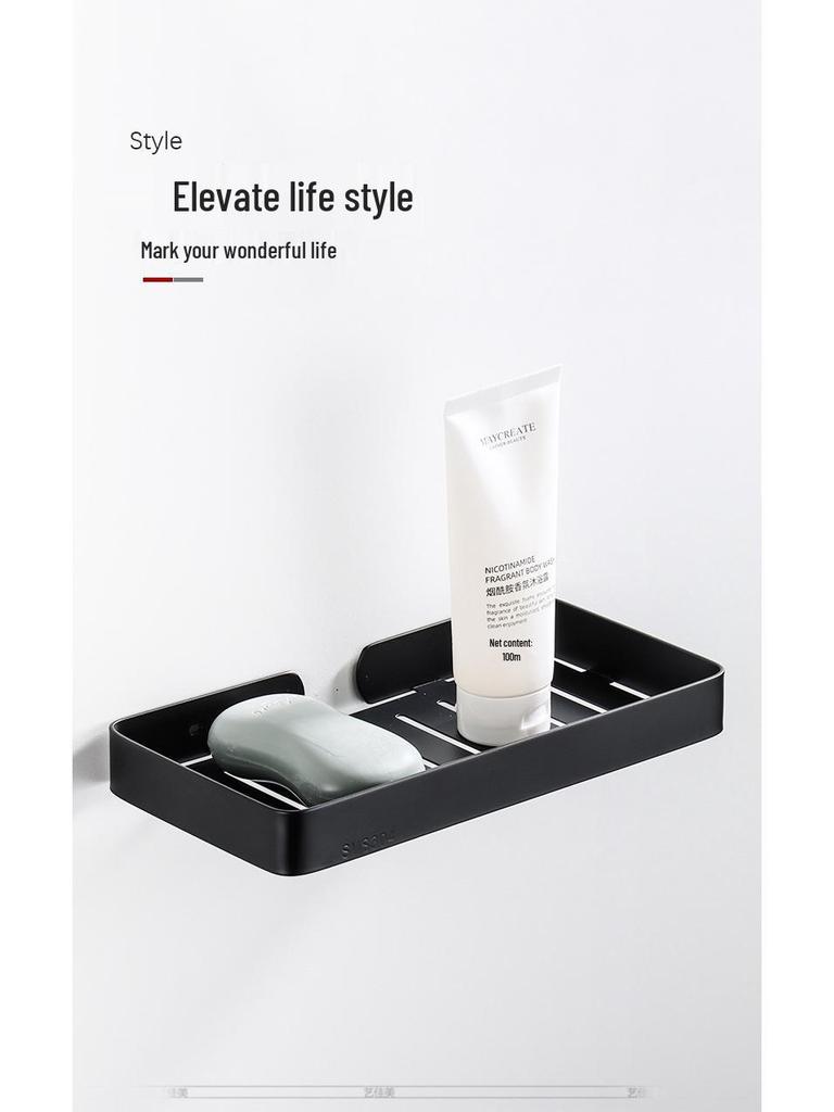 304 Stainless Steel Wall-Mounted Draining Soap Holder - No Water Accumulation for Hotel Use.