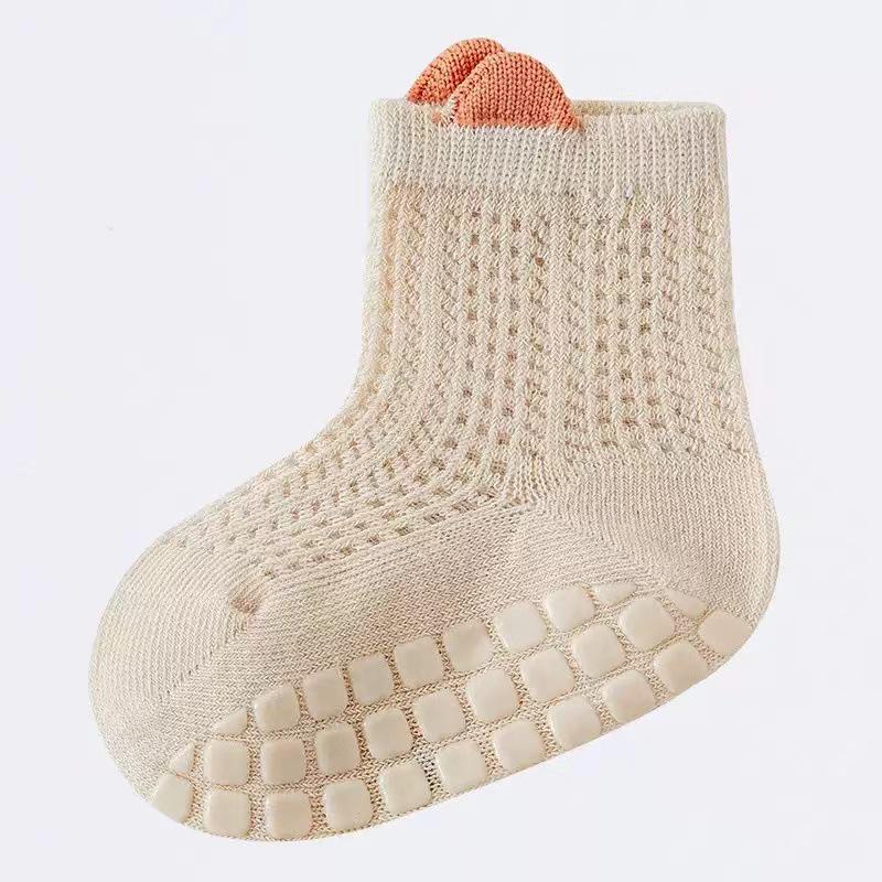 Baby Non-Slip Mesh Socks - Breathable Cotton Summer & Spring Toddler Short Socks