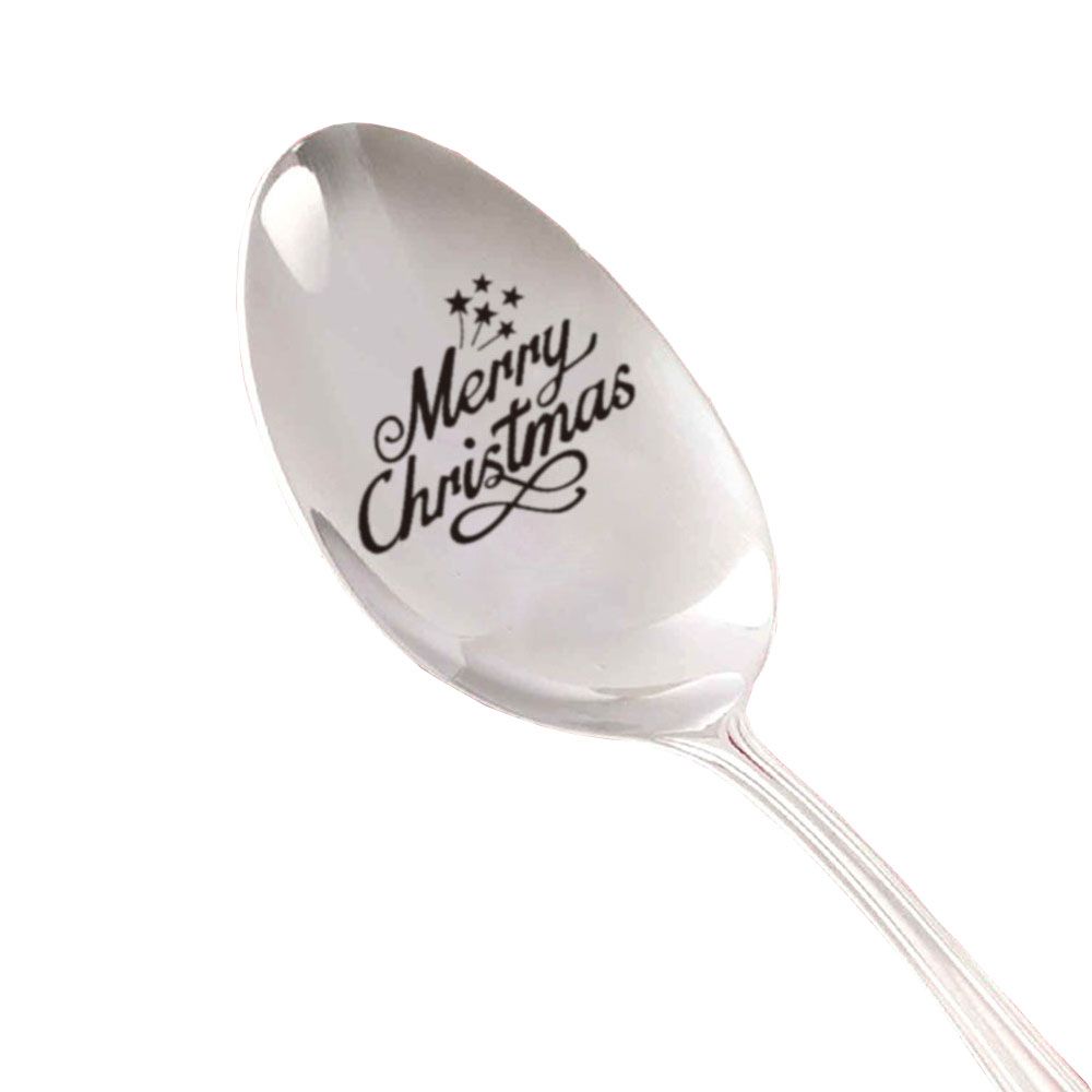 Year Valentine's Day Anniversary Tableware Coffee Spoons Teaspoon Christmas Spoon Engraved Spoon