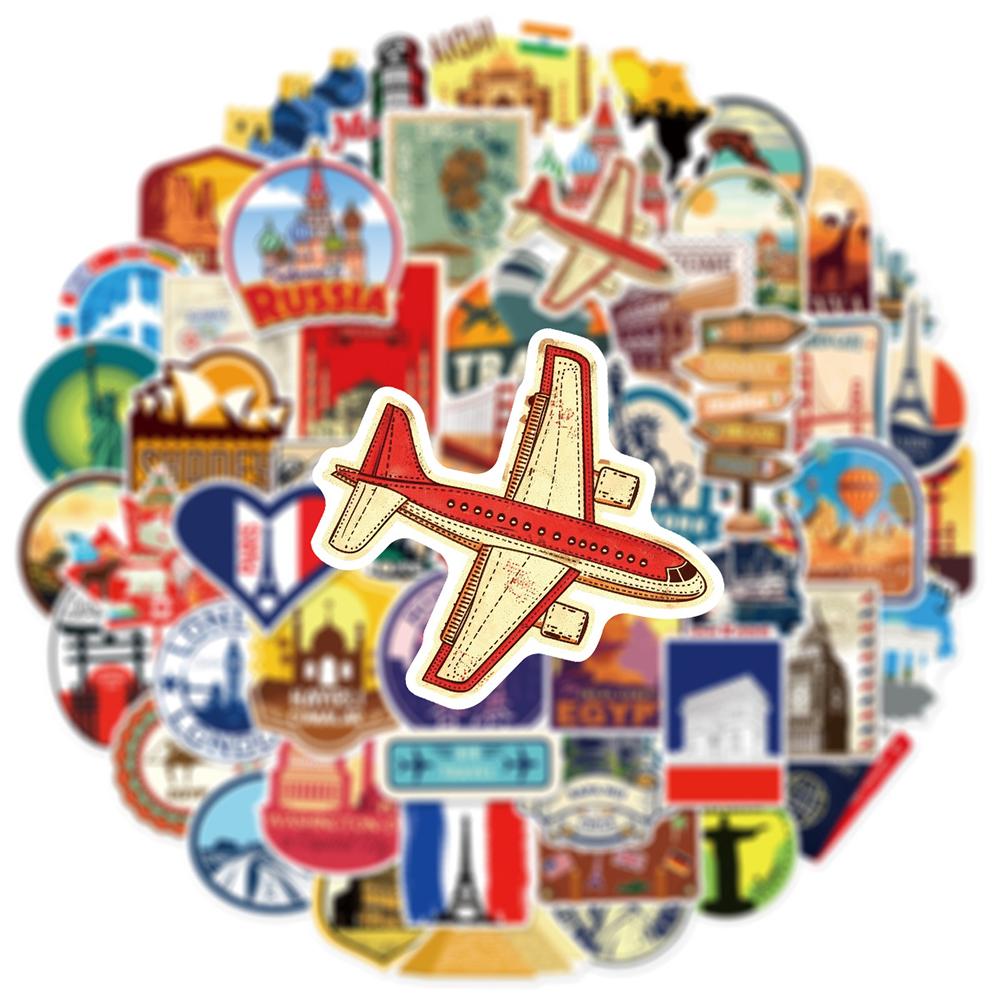 10/30/50pcs World Famous City Landscape Stickers Architecture Travel Scenery Decals DIY Toy Waterproof Graffiti Phone Luggage