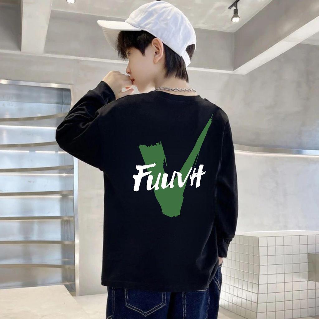 100% Reine Baumwolle Jungen Langarm Rundhals Freizeit T-Shirt für den Herbst