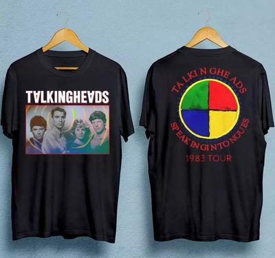 Retro Talking Heads Band Double-sided T-shirt Black Tee S To 4XL Unisex T-Shirt