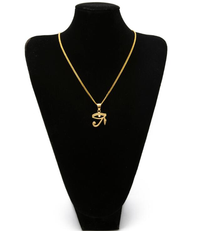 Male The New Style Stainless steel Pharaoh Of Egypt The Patron Saint Of The Eye Of Horus Amulet God Eye Pendant