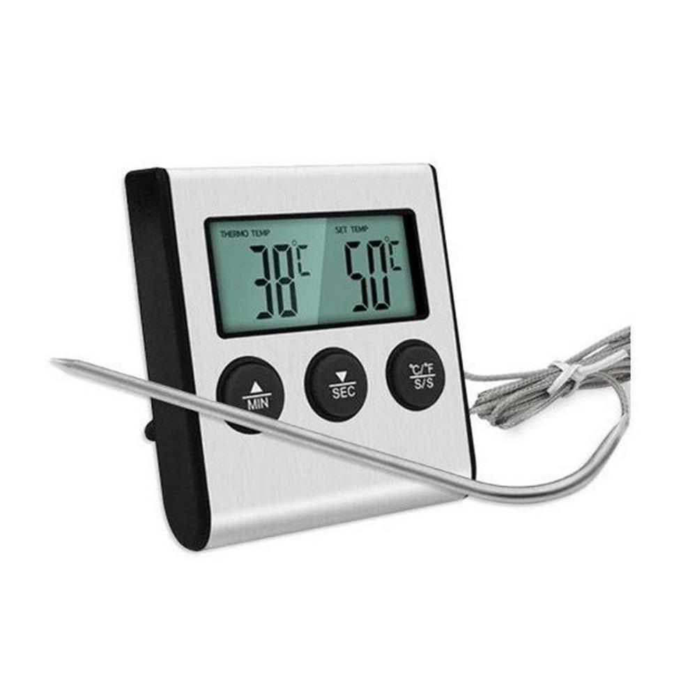 Electronic LCD Digital Baking Kitchen Thermometer with Probe and Timer