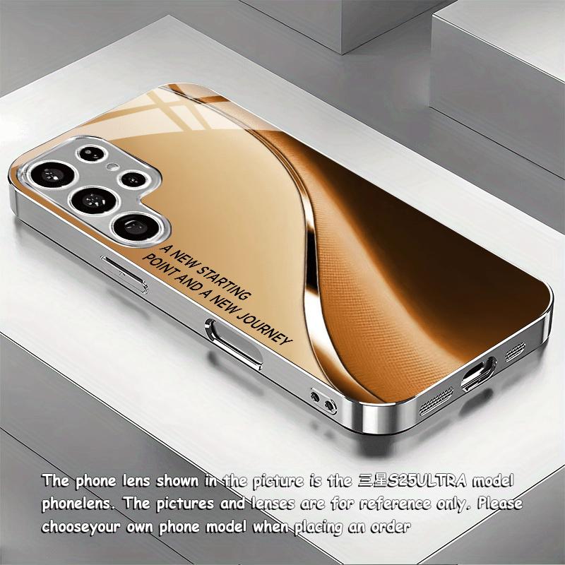 Gradient color flow design glass phone case suitable for Samsung Galaxy S26 S25 S24 S23 S22 S21 S20 FE Ultra Plus anti scratch